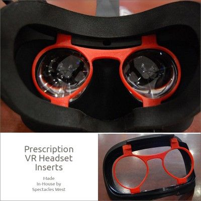 Prescription inserts for Virtual Reality headsets made at Spectacles West